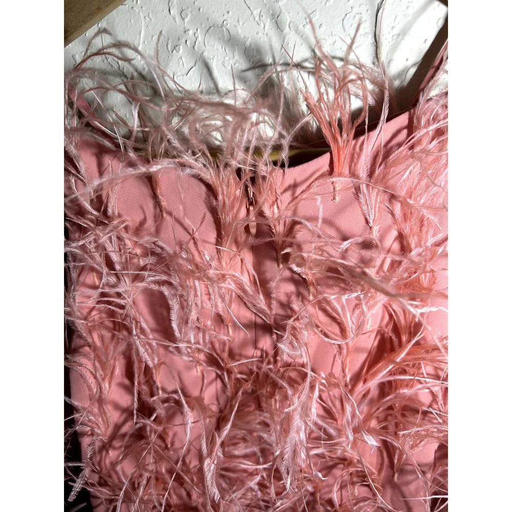 cult gaia Pink Feathered Mini Dress - Picture 6 of 8